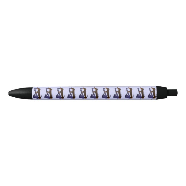 Funny Dachshund Playing Saxophone Ink Pen (Front)