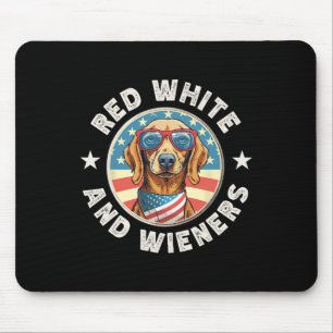 Funny Dachshund Red White And Wieners Weiner Dog 4 Mouse Mat