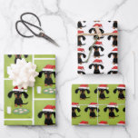 Funny Dachshund Santa Clause Cute Dog Christmas Wrapping Paper Sheet<br><div class="desc">Cute Dachshund Lover’s Christmas Wrapping Paper. Black and tan wiener dog with Santa hat patterned holiday print. Visit Jenn’s Doodle World for even more products with this funny dog design,  including more gift wrapping supplies.</div>