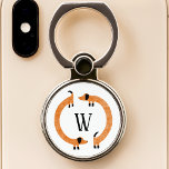 Funny Dachshund Sausage Dog Monogram Phone Ring Stand<br><div class="desc">Cute and funny dachshund,  sausage dogs or wiener dogs in perpetual motion.
Customise by changing or removing the initial.</div>