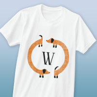 Funny Dachshund Sausage Dog Monogram