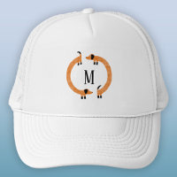 Funny Dachshund Sausage Dog Monogram