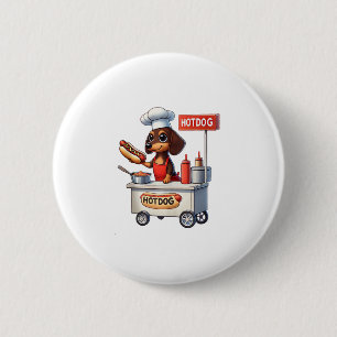 Funny Dachshund Sausage Dog Weenie Hotdog Sandwich 6 Cm Round Badge