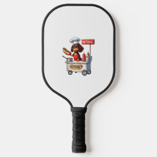 Funny Dachshund Sausage Dog Weenie Hotdog Sandwich Pickleball Paddle