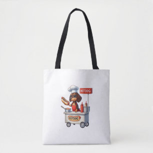 Funny Dachshund Sausage Dog Weenie Hotdog Sandwich Tote Bag