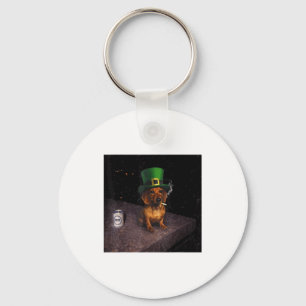 Funny Dachshund Smoking Meme Gen Design Key Ring