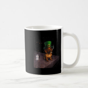 Funny dachshund smoking meme gen z dog meme coffee mug