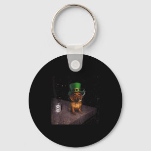 Funny dachshund smoking meme gen z dog meme key ring