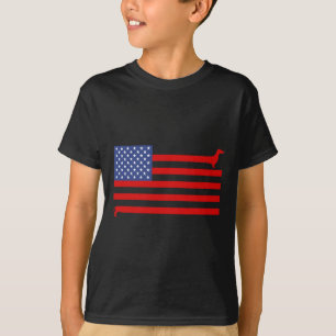 Funny Dachshund Usa Flag 4th Of July Patriotic Dox T-Shirt