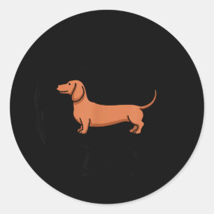 Funny dachshund weiner long dog club sausage breed classic round sticker