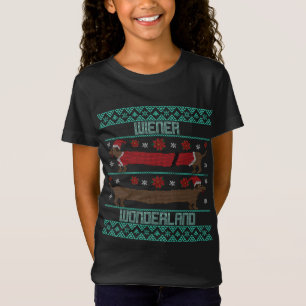 Funny Dachshund Wiener Weenie Dog Ugly Christmas X T-Shirt