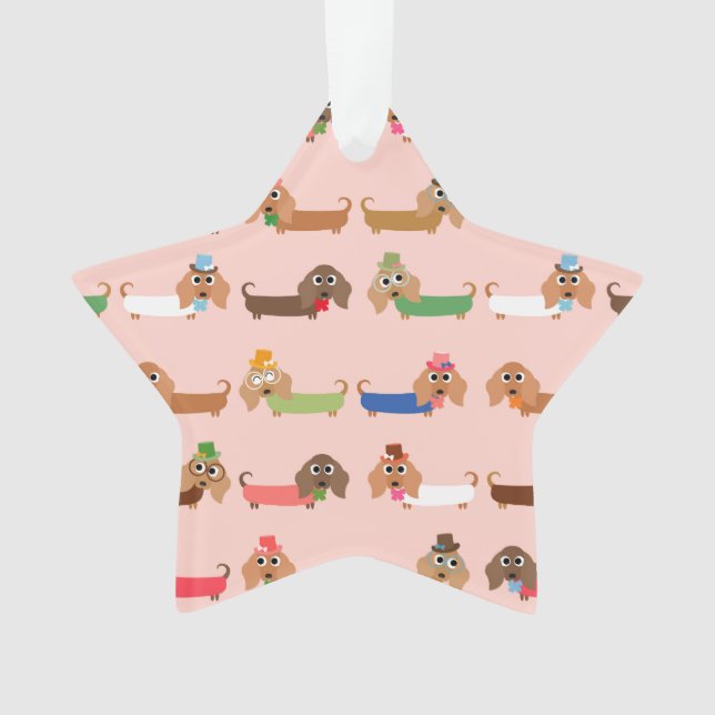 Funny Dachshunds Ornament (Front)