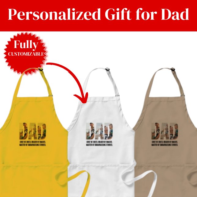 Funny Dad Apron – Chief of Jokes & Snack Holder (Funny Dad Apron – Chief of Jokes & Snack Holder
)