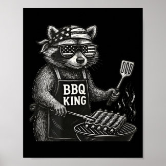 Funny Dad BBQ Grilling Barbecue Dad Grandpa BBQ Poster