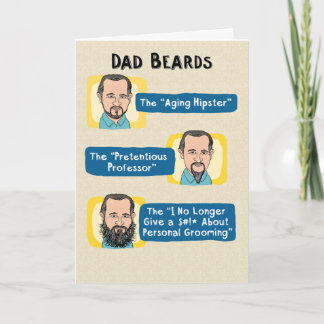 Funny Dad Beards Father's Day Card