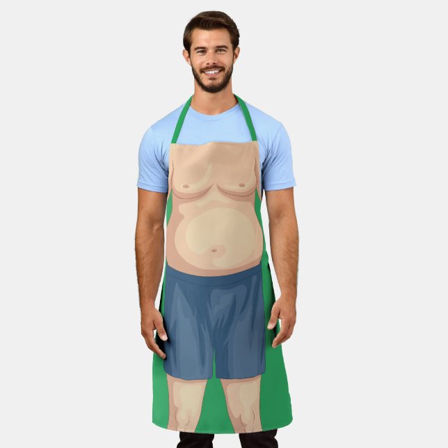 Funny Dad Bod Apron (Worn)