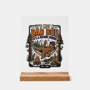 Funny Dad Bod Bear Camping Father Figure Shirt_1 Acrylic Sign