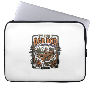 Funny Dad Bod Bear Camping Father Figure Shirt_1 Laptop Sleeve