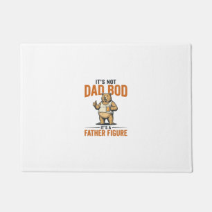Funny Dad Bod Father Figure Bear Beer Shirt_1 Doormat