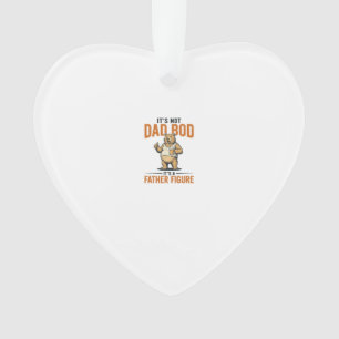 Funny Dad Bod Father Figure Bear Beer Shirt_1 Ornament