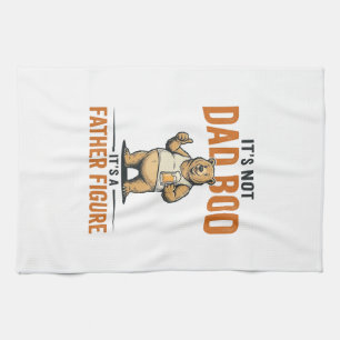Funny Dad Bod Father Figure Bear Beer Shirt_1 Tea Towel