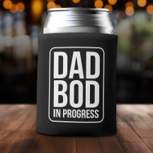 Funny Dad Bod in Progress Humour Fathers Day Black