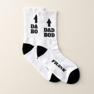 Funny DAD BOD tennis socks gift with custom name