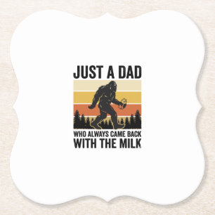 Funny Dad Came Back With the Milk Vintage Shirt_1 Paper Coaster