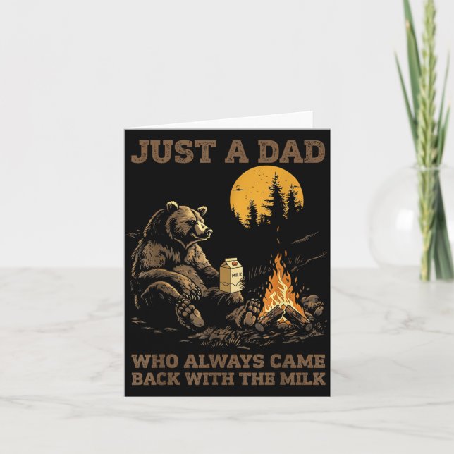 Funny Dad Camng Bear Quote Gift For Father's Day H Card (Front)