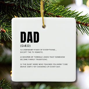 Funny Dad Definition Ceramic Ornament