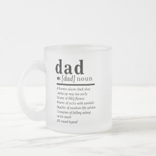Funny Dad Definition Custom Frosted Glass Coffee Mug