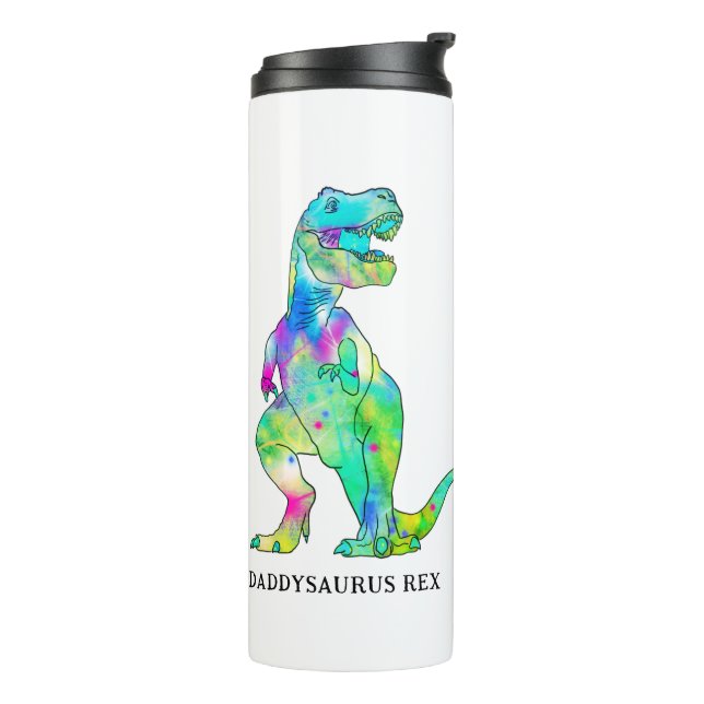 Funny Dad Dinosaur Quote Thermal Tumbler (Rotated Left)