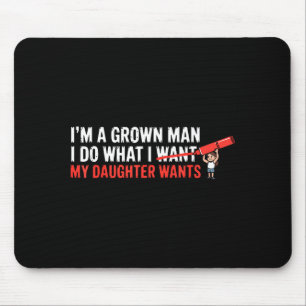 Funny Dad Father Daughter Humor Man Fatherhood Fam Mouse Mat
