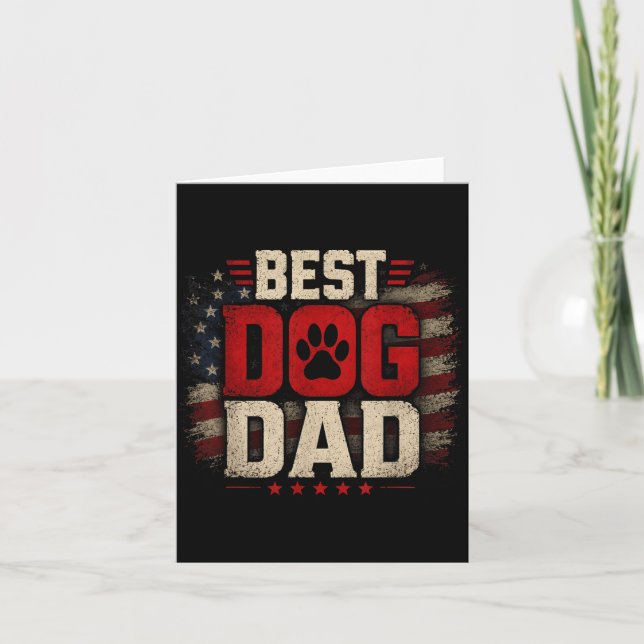 Funny Dad Fathers Day Dog Dad Card (Front)