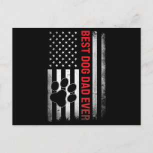 Funny Dad Fathers Day Dog Dad Holiday Postcard