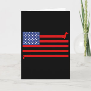 Funny Dad Fathers Day Dog Dad Usa Flag Card
