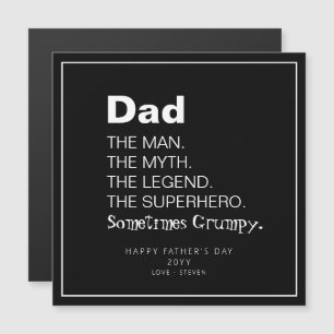 Funny Dad Fathers Day Saying Personalised Magnet