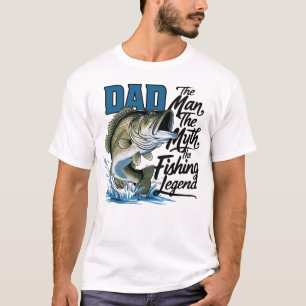 Funny Dad Fishing Bass Graphic T-Shirt