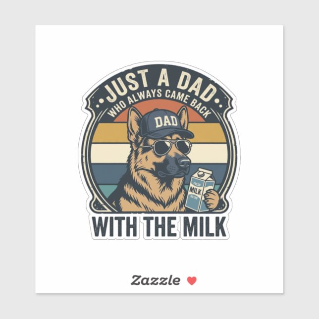 Funny Dad German Shepherd Milk Retro Shirt Design_ (Sheet)