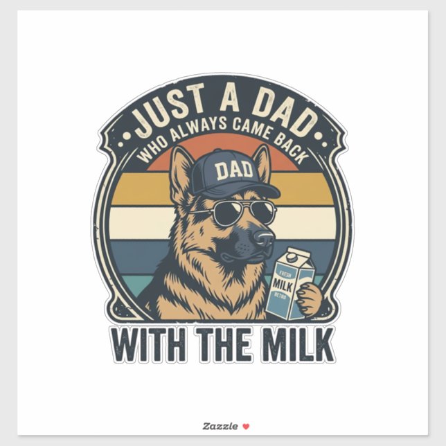 Funny Dad German Shepherd Milk Retro Shirt Design_ (Sheet)