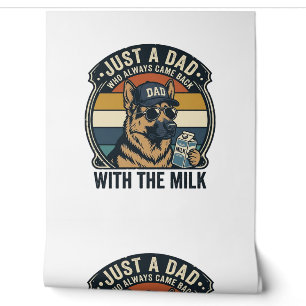Funny Dad German Shepherd Milk Retro Shirt Design_ Wallpaper