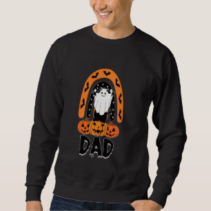 Funny Dad Ghost Black Cat Boo Pumpkin Rainbow Hall Sweatshirt