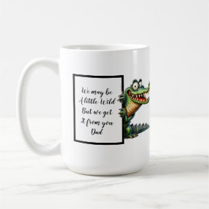 Funny dad gift with funny and quirky alligator  coffee mug