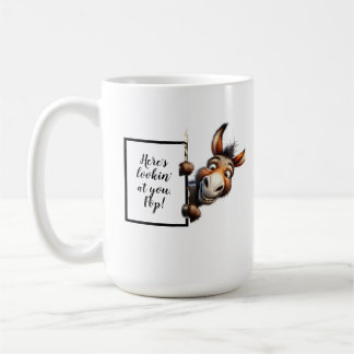 Funny dad gift with funny and quirky donkey coffee mug