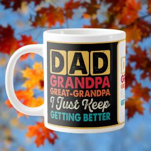 Funny "Dad Grandpa Great-Grandpa"  Large Coffee Mug