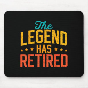 Funny Dad Grandpa Retirement The Legend Has Retire Mouse Mat