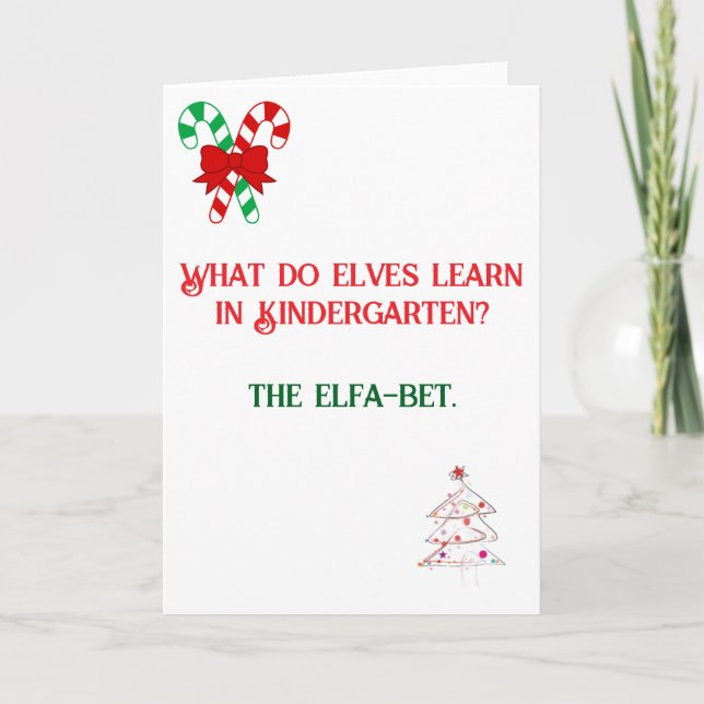Funny Dad Joke designed Christmas Card (Front)