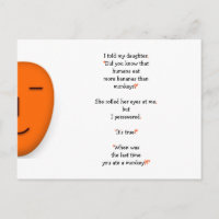 Funny Dad Joke on Monkeys Humans Bananas Daughter