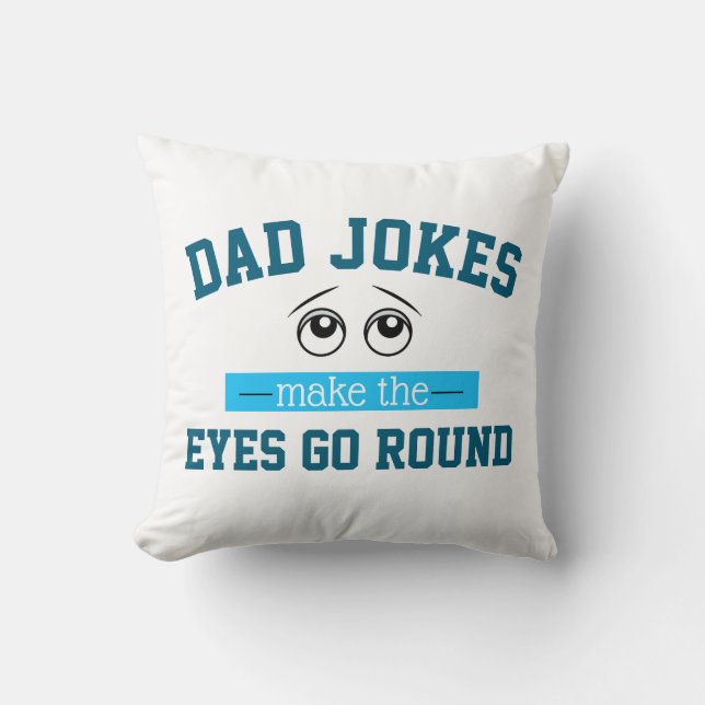 Funny Dad Jokes Father Pun Cushion (Front)