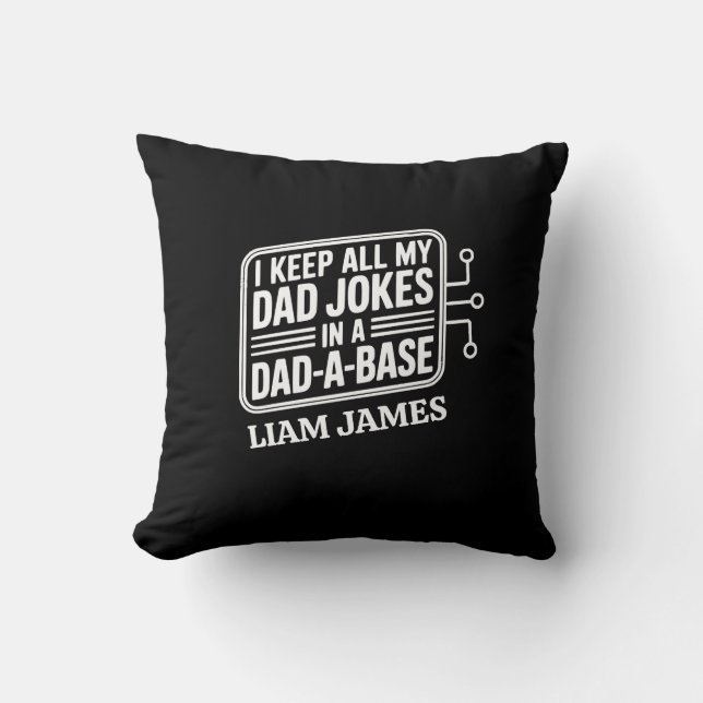 Funny Dad Jokes Fathers day gift for dad Cushion (Front)